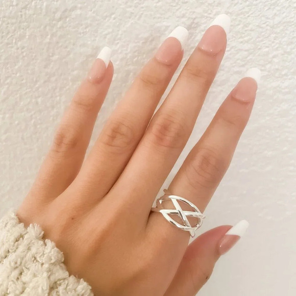 925 Sterling Silver Wide Ring Band Chunky Ring Band Minimalist Ring Thick Ring - Picture 6 of 10